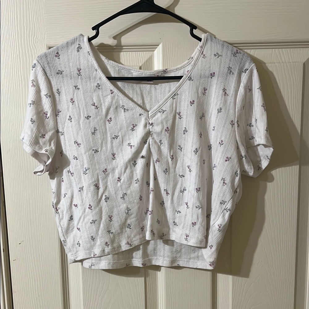 XL floral crop top